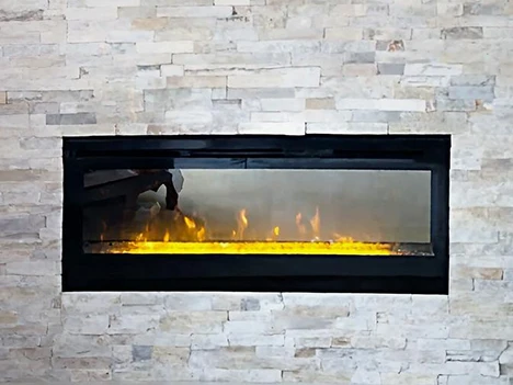 Electric linear fireplace