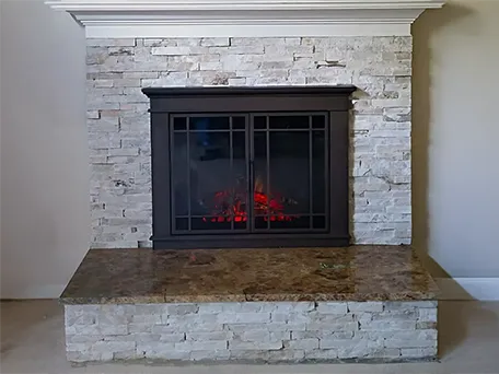 Bonney fireplace after make-over