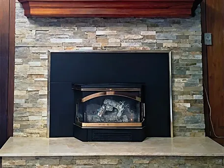 Hayden fireplace after make-over