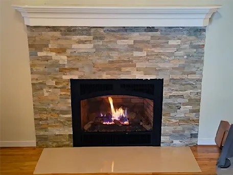 Naughton fireplace after make-over