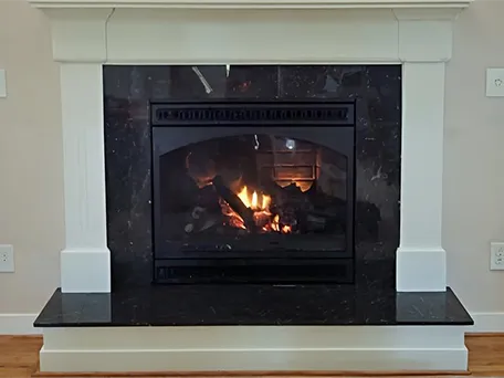 Shepherd fireplace after make-over