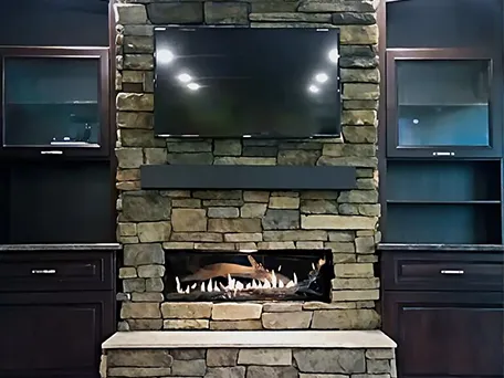 Spruill fireplace after make-over