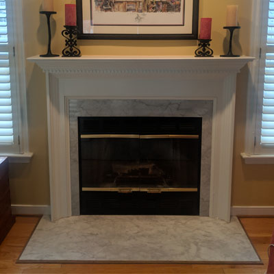 Upgraded Fireplace - Before Picture